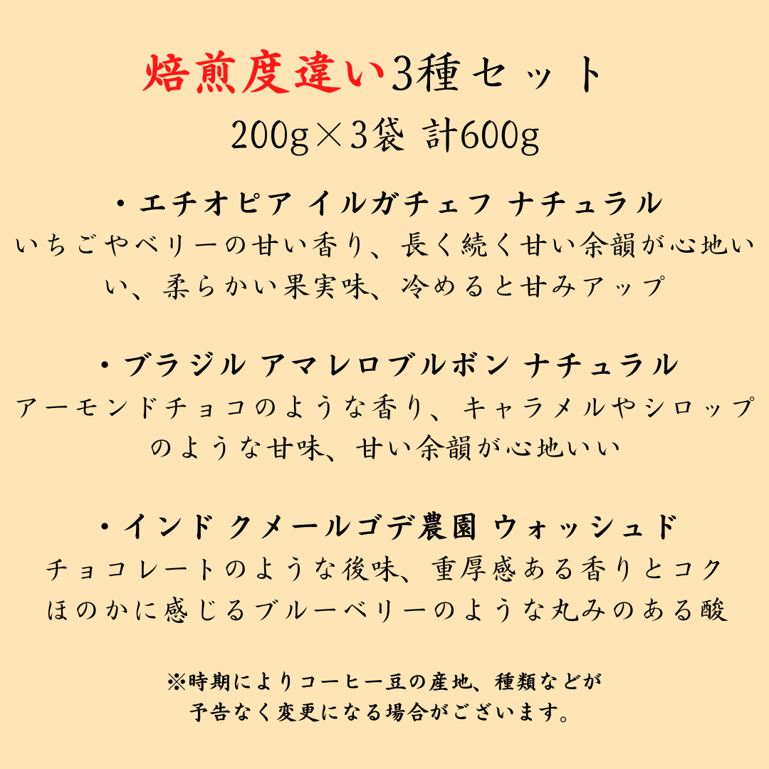 コーヒー豆お試しセット【初回限定】【送料無料】焙煎当日に発送します。