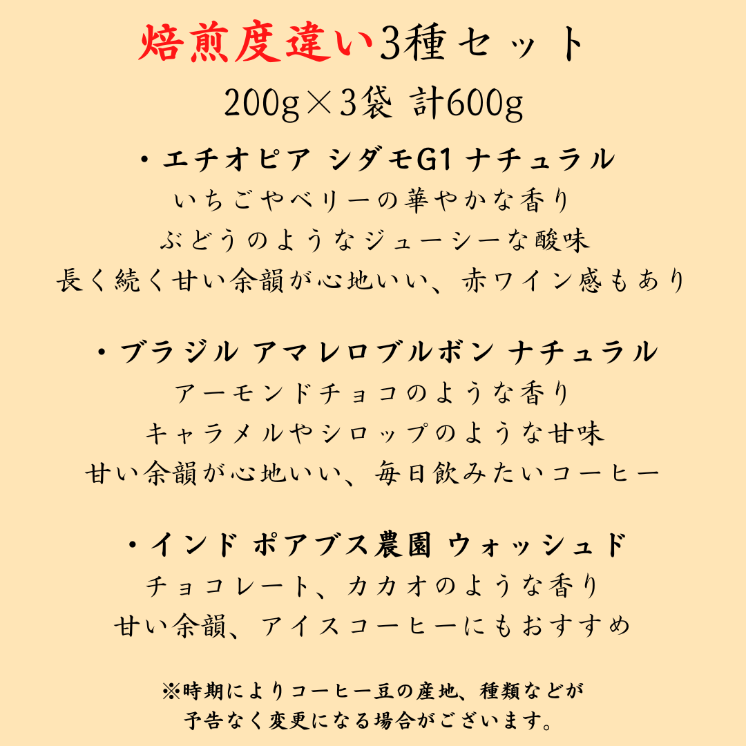 コーヒー豆お試しセット【初回限定】【送料無料】焙煎当日に発送します。