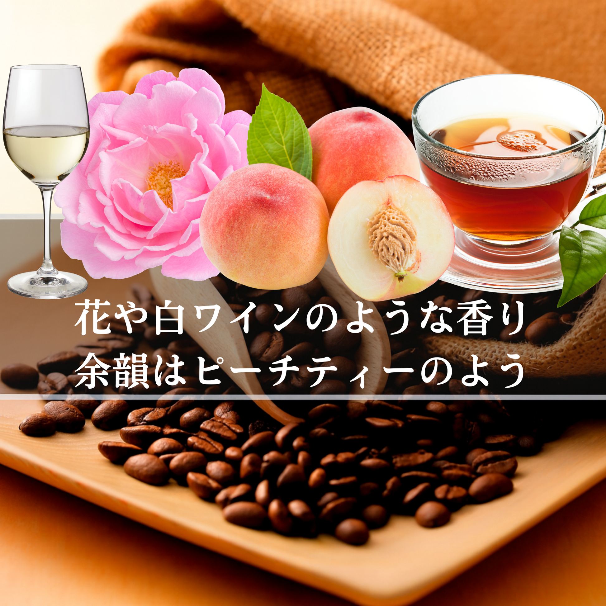 ジャマイカ<br>ブルーマウンテン No.1<br>ウォッシュド<br>【浅煎り】<br>花のような芳醇な香り、白桃・洋ナシ・はちみつのような甘さや酸味、余韻が長く満足感がある<br>苦味 ★★☆☆☆<br>酸味 ★★☆☆☆<br>甘み ★★★☆☆<br>コク ★★★★☆<br>香り ★★★★★